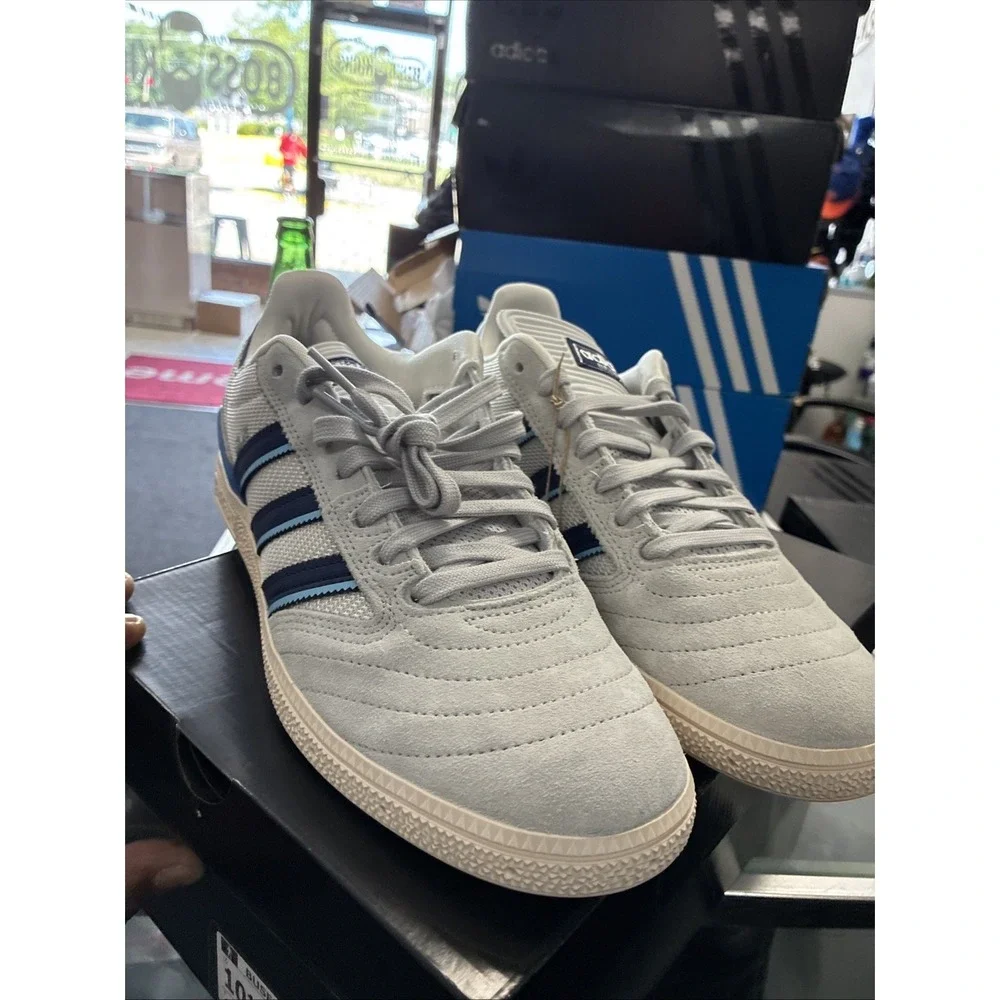 Adidas Busenitz Pro Skate Shoes JH8123 Grey/Dark Blue/White Size US 10.5 New